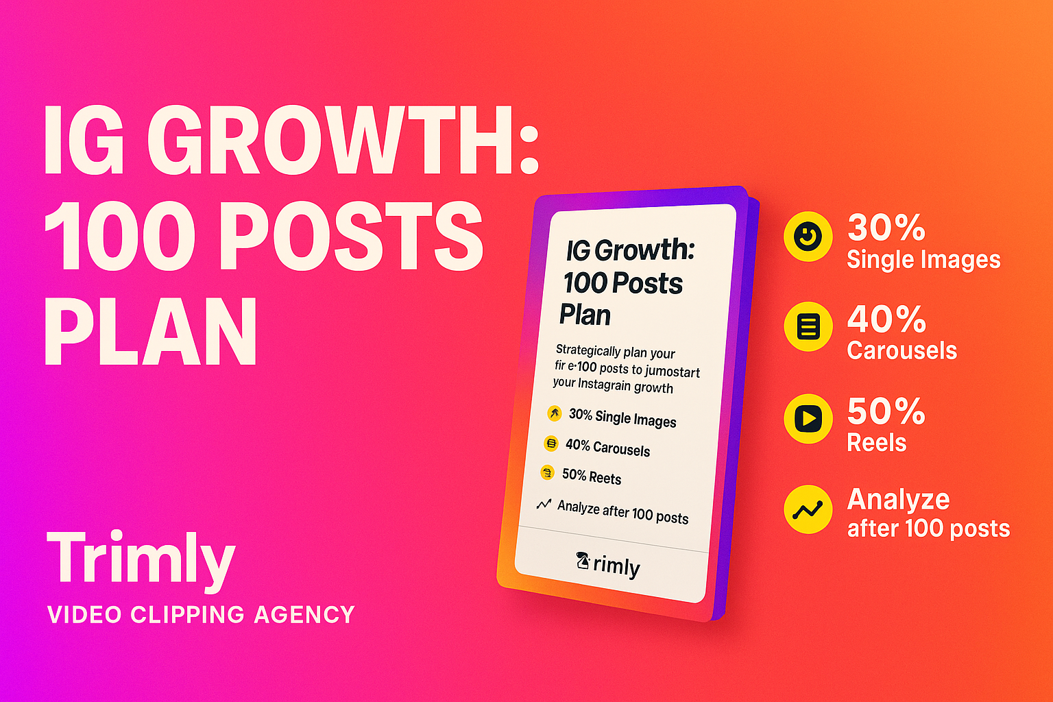 IG Growth: 100 Posts Plan