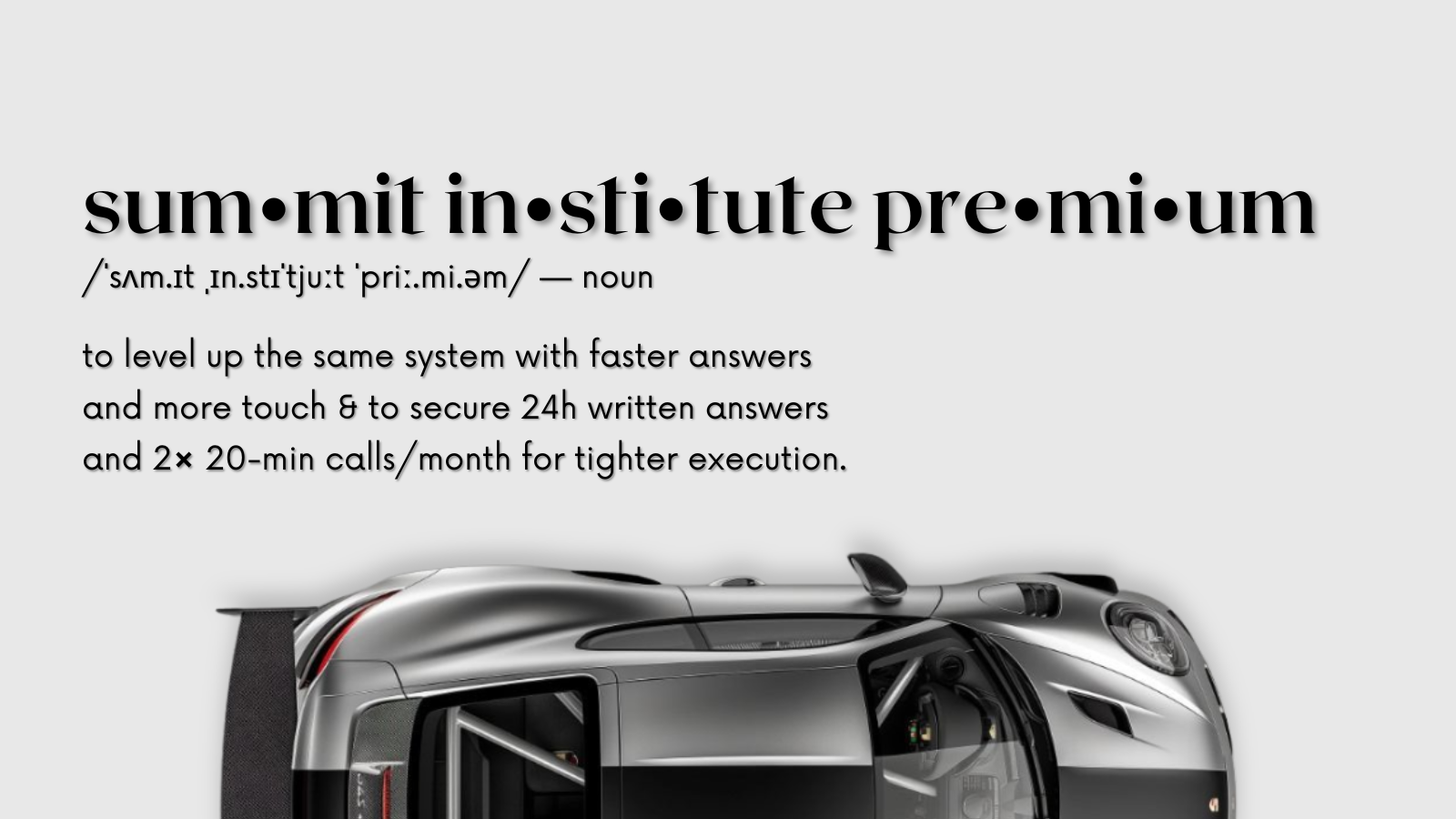 🥇 Summit Institute Premium
