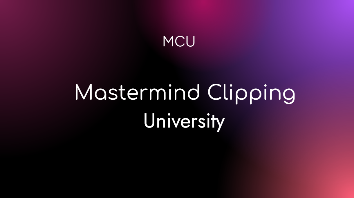 (MCU) Masterclass Mentorhsip