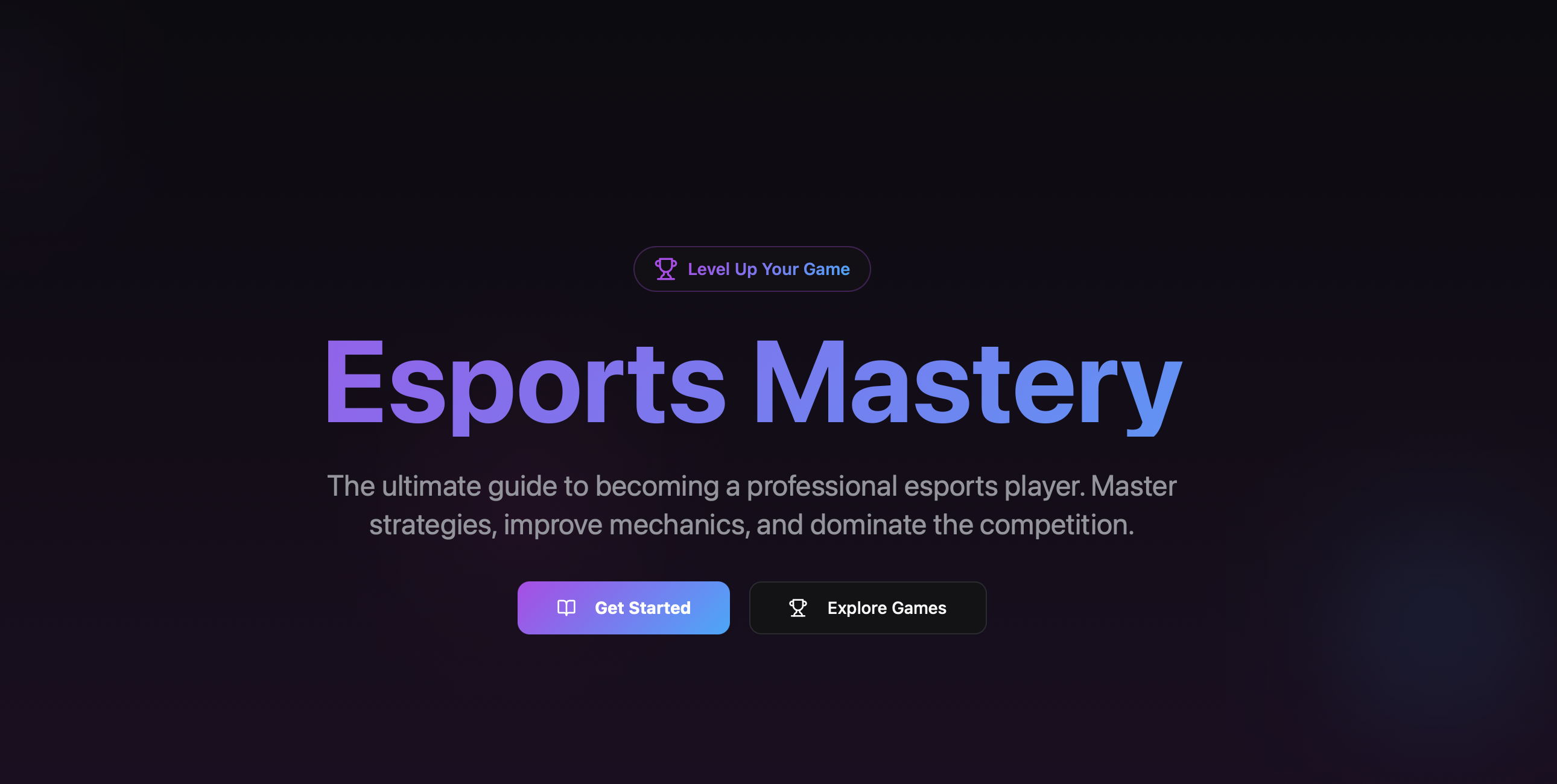 Professional Esports Training