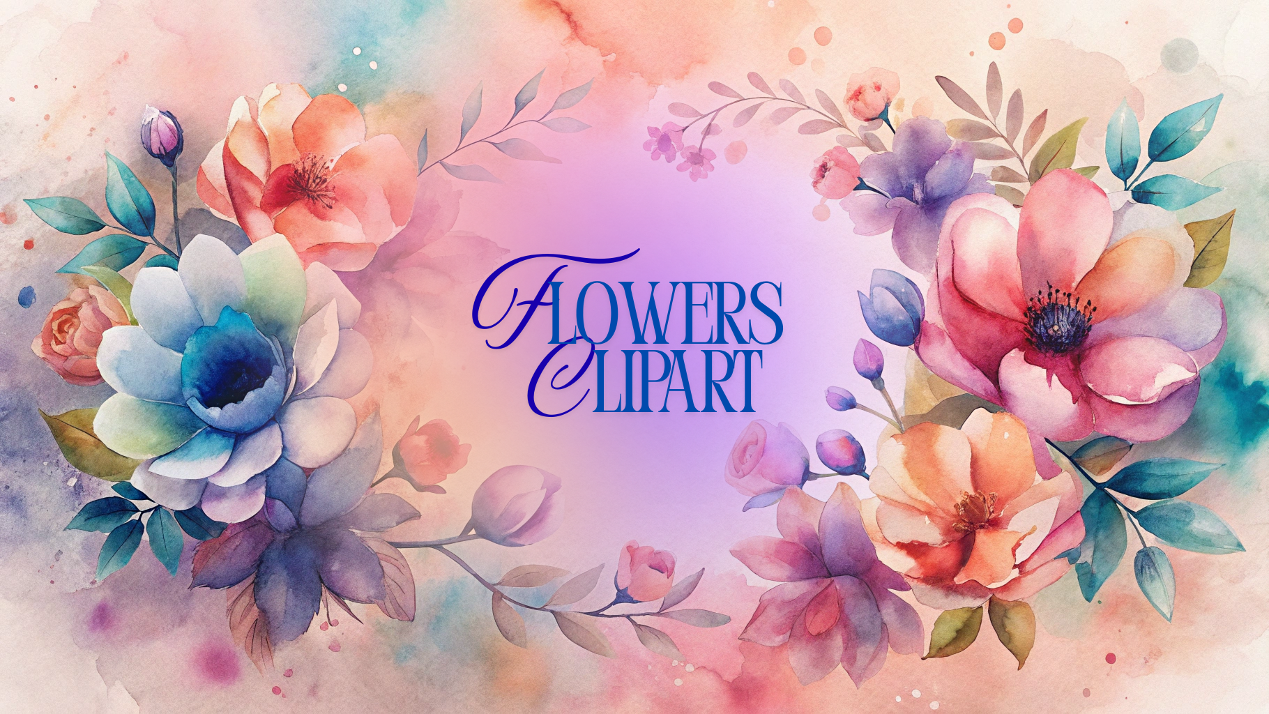 Watercolor Flowers Clipart