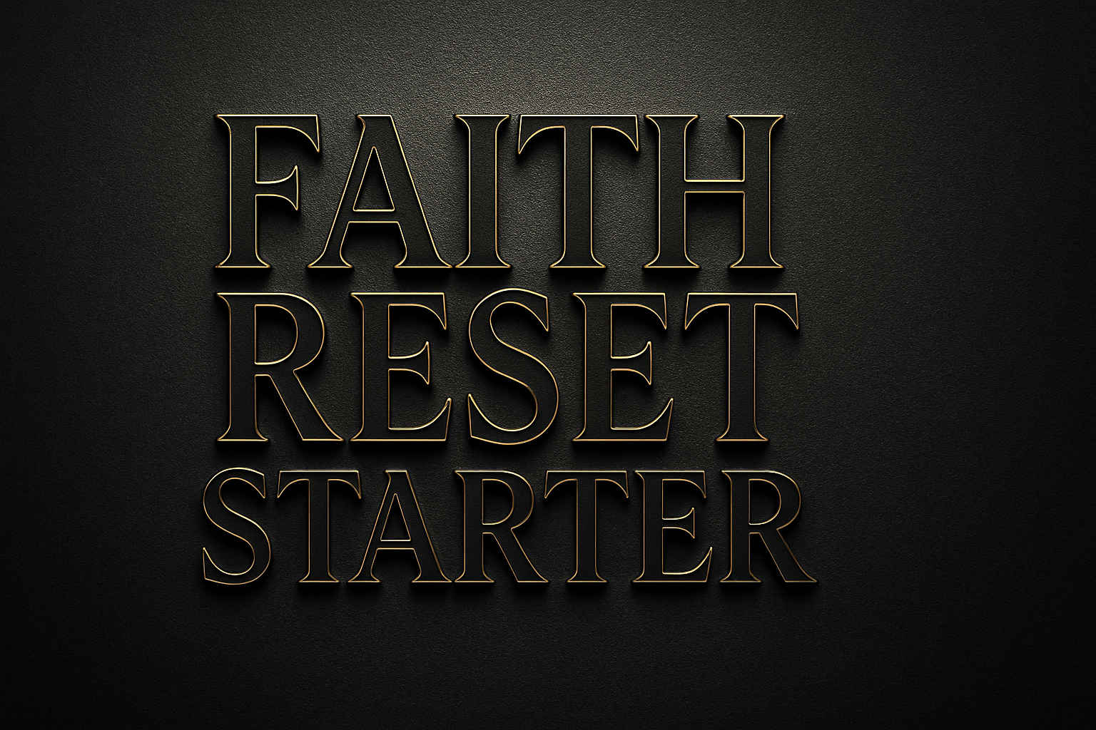 🕊️ Faith Reset Starter (Free)