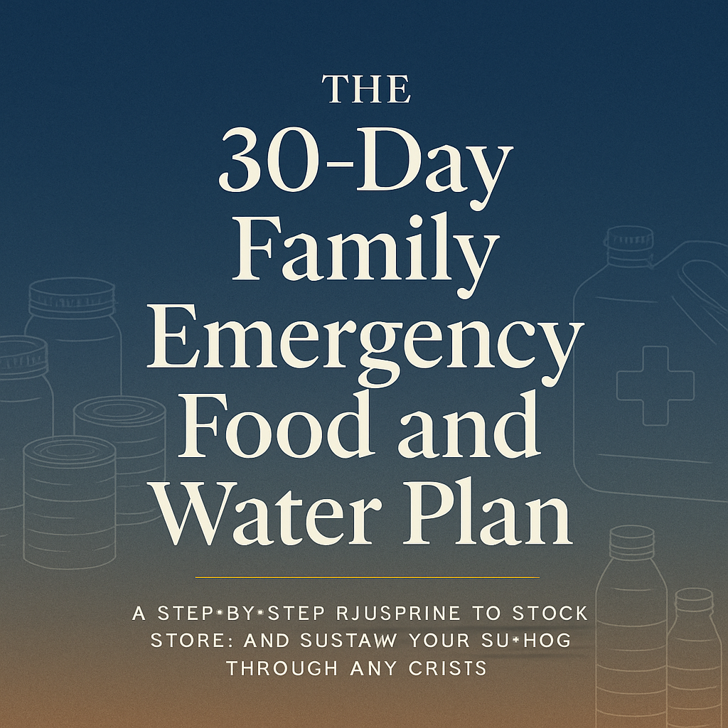 Emergency Food and Water Plan