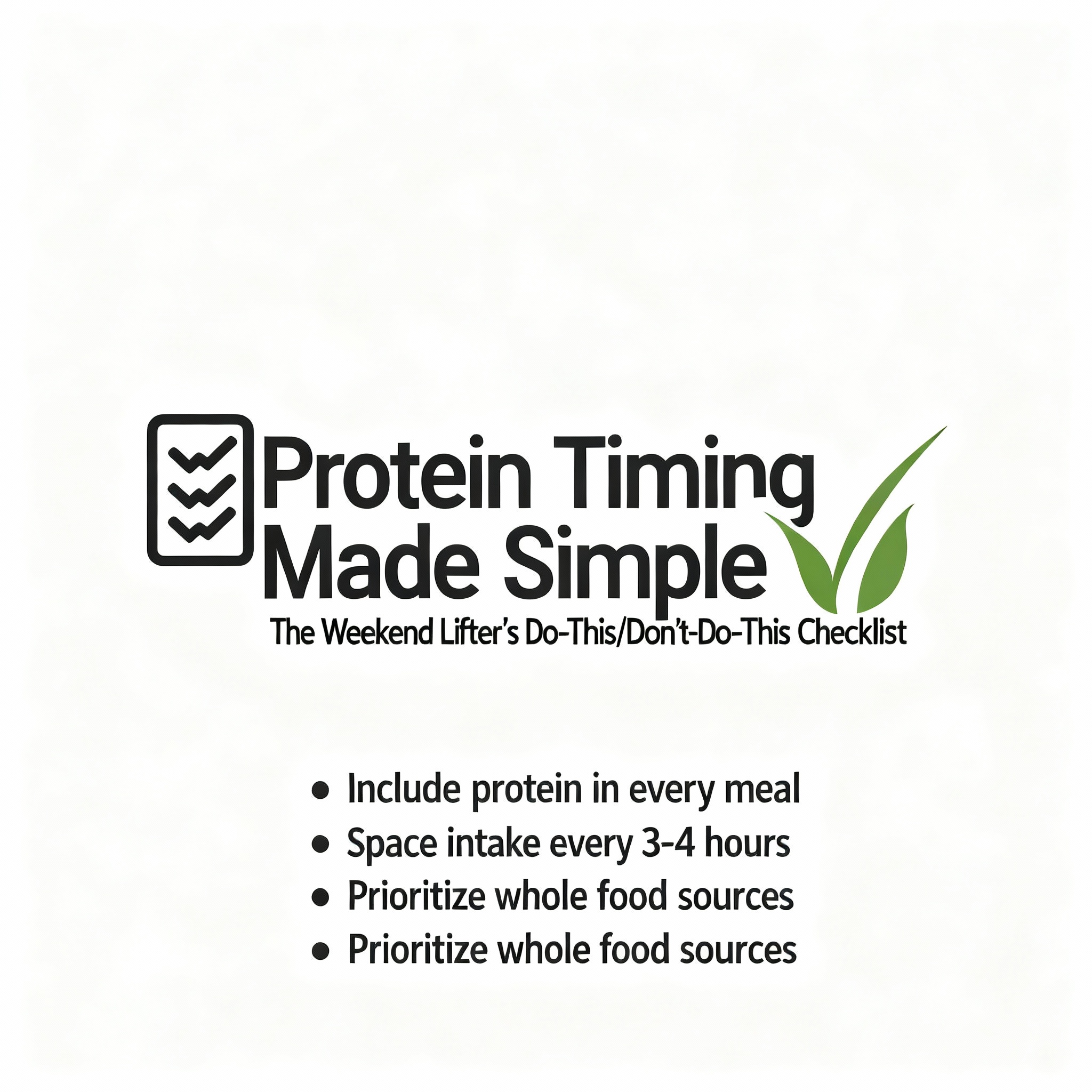 Protein Timing Made Simple