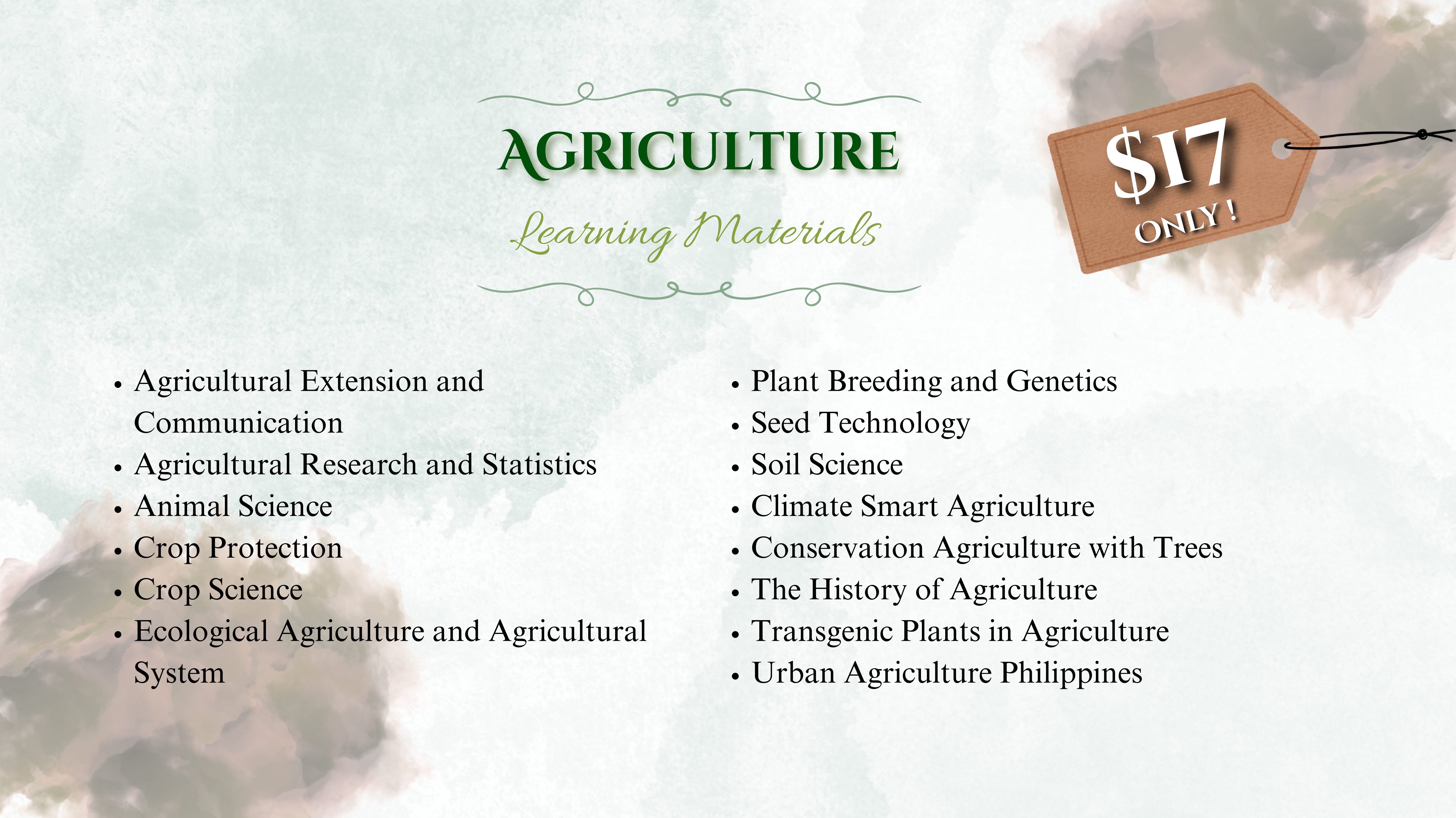 Agriculture Learning Materials