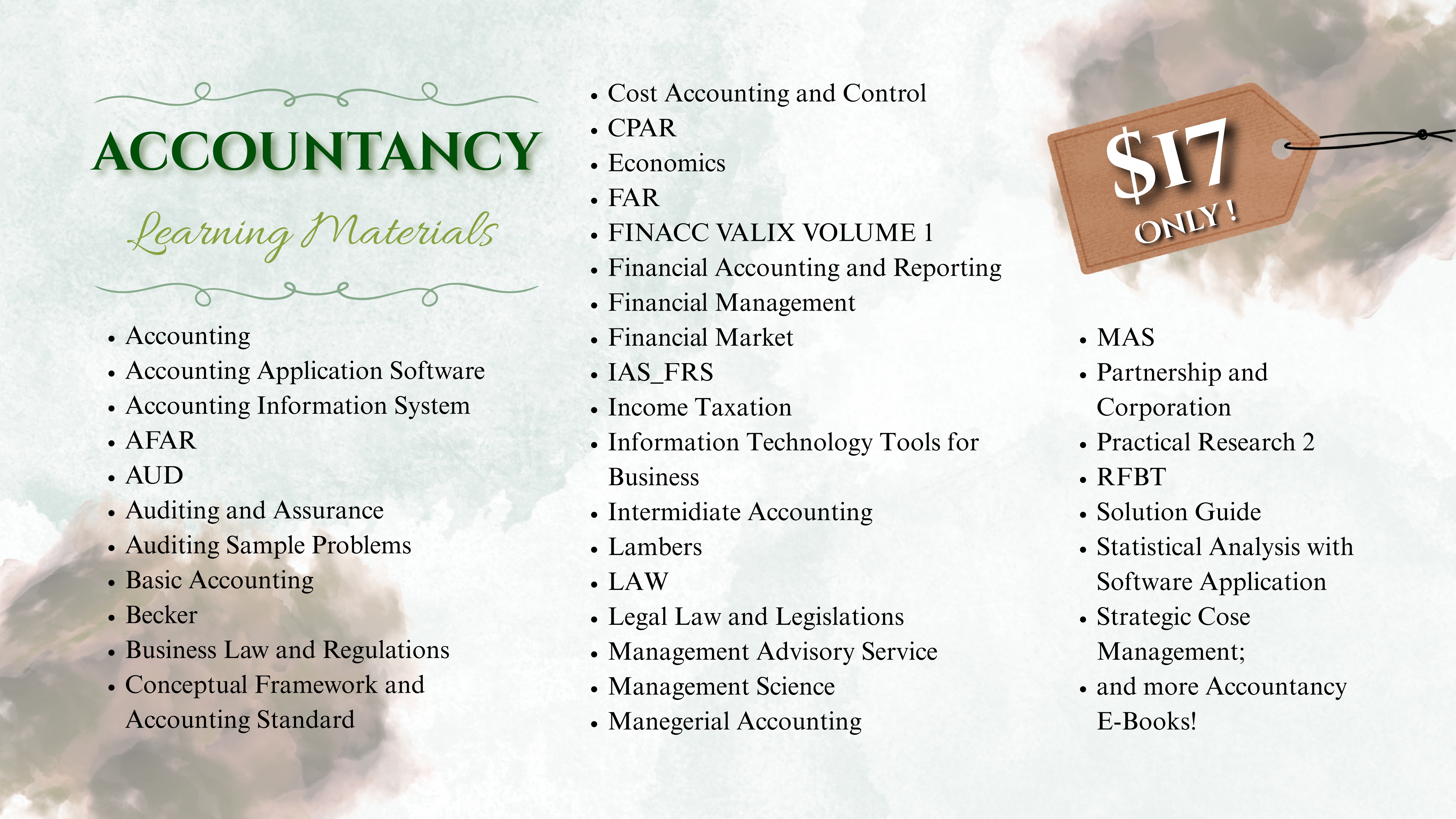 Accountancy Learning Materials