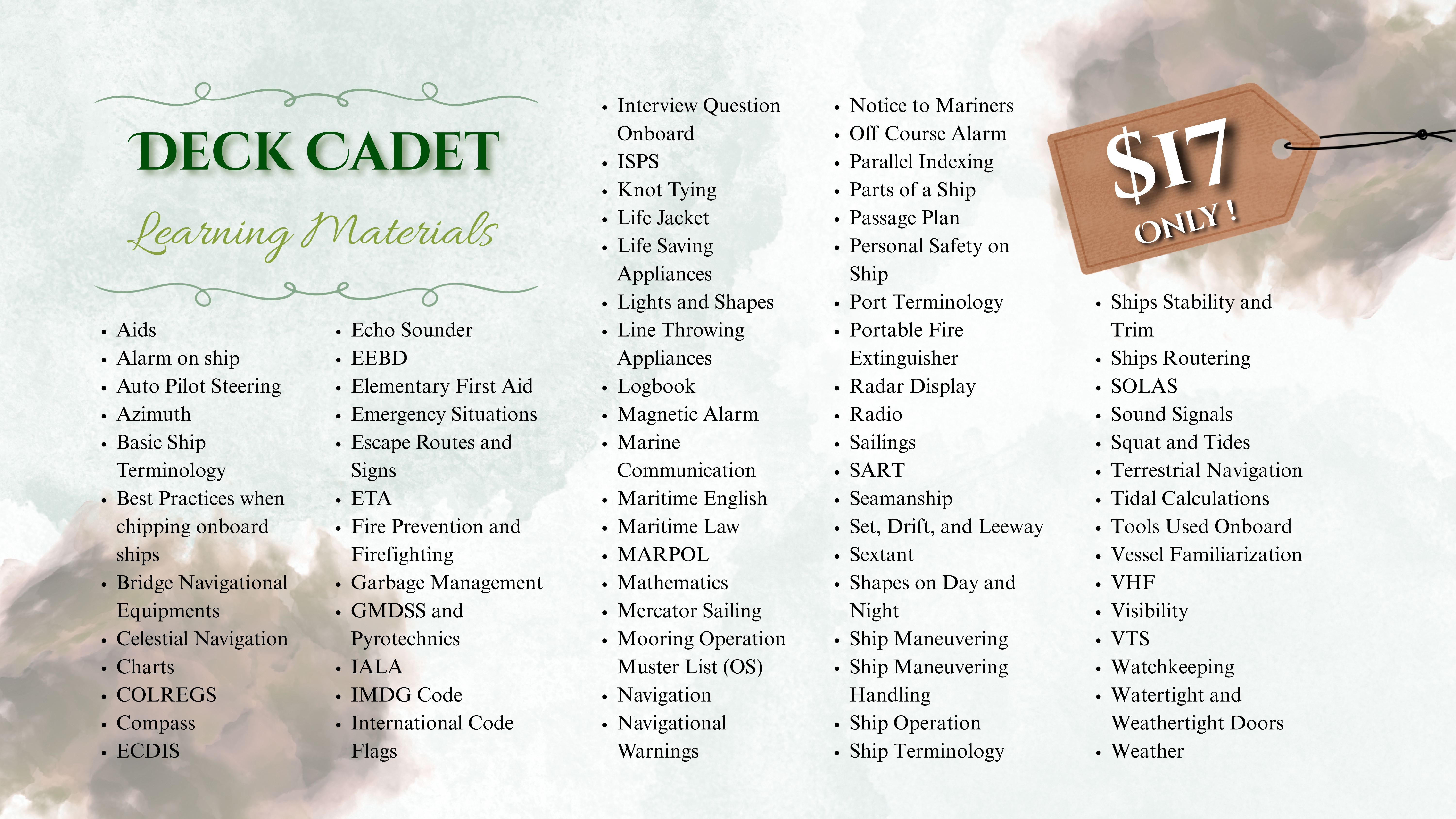 Deck Cadet Learning Materials 
