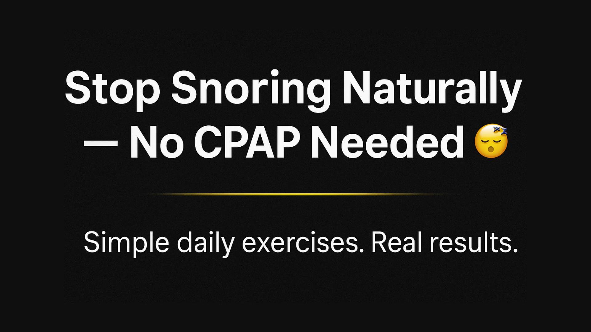 Stop Snoring Naturally