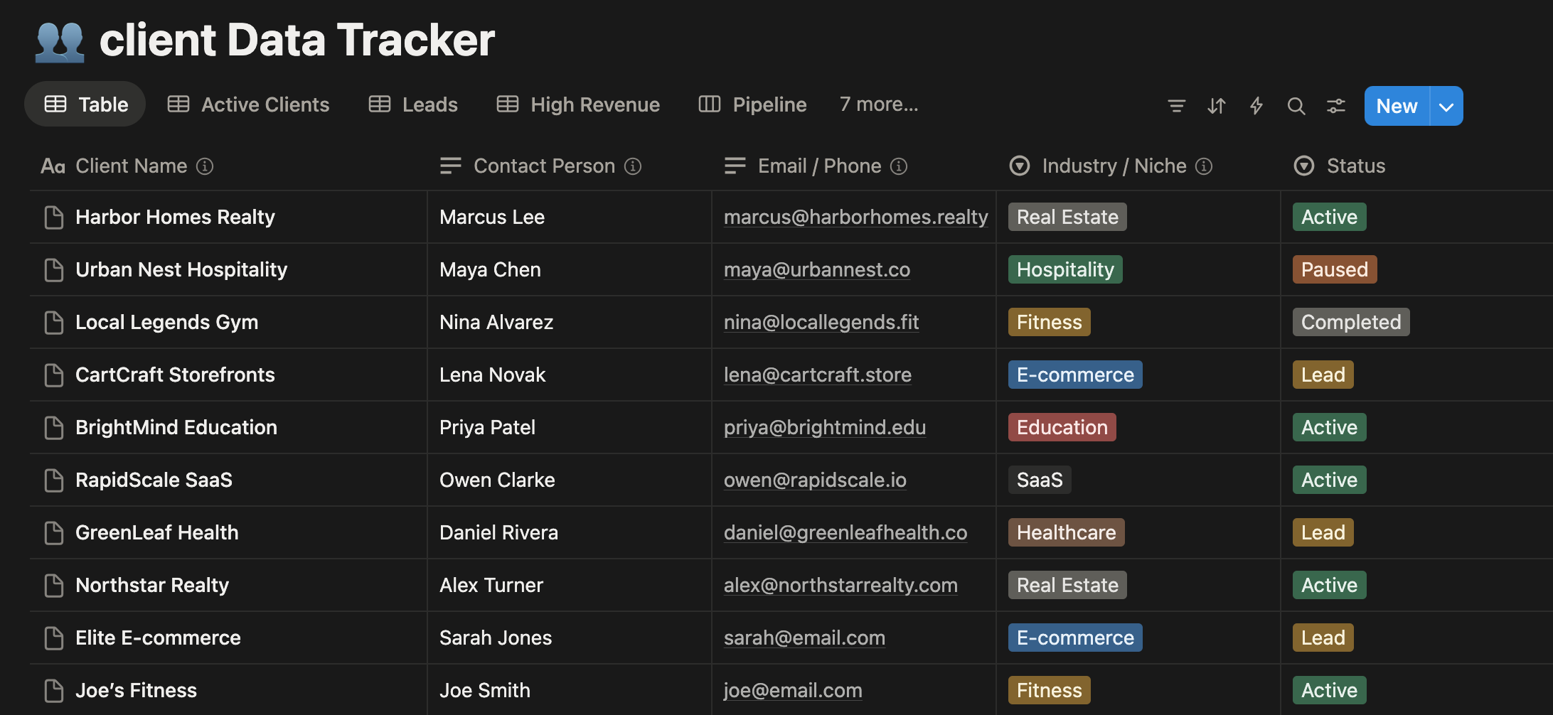 SMMA Client Tracker