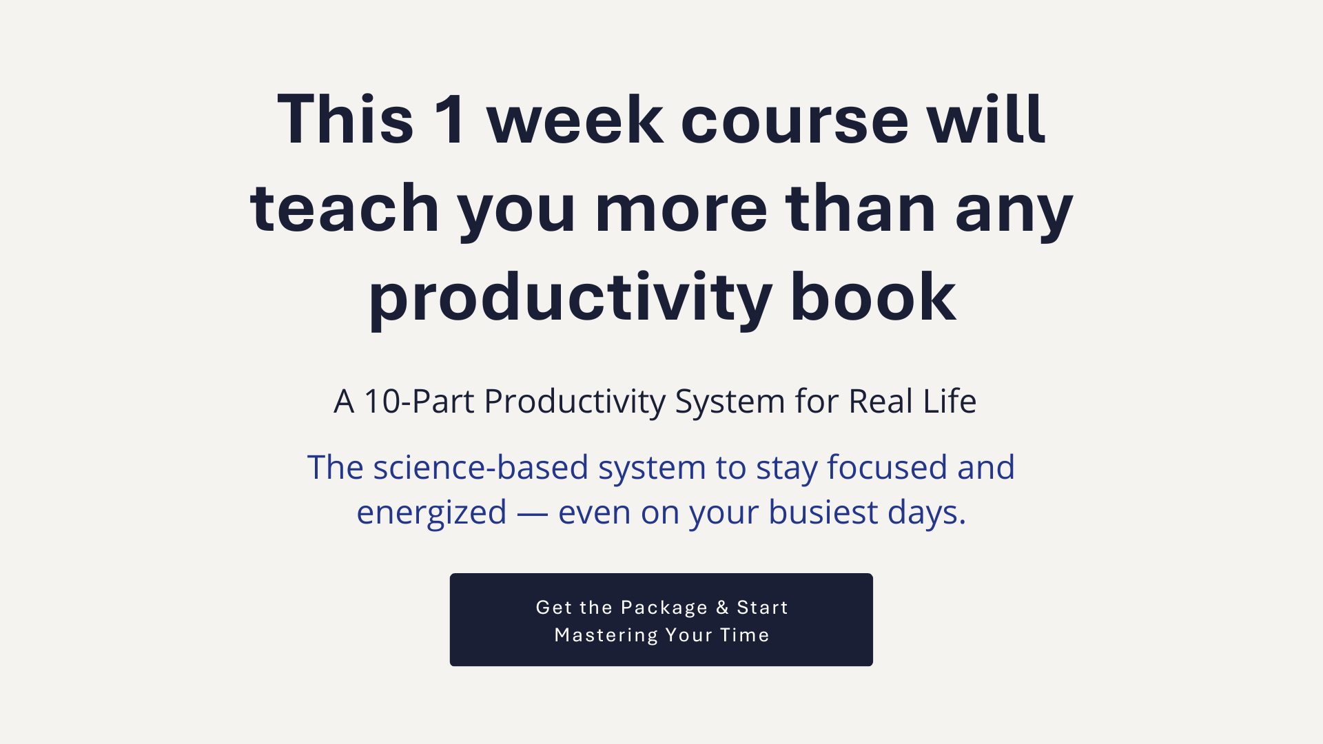 Time Mastery for Busy Minds
