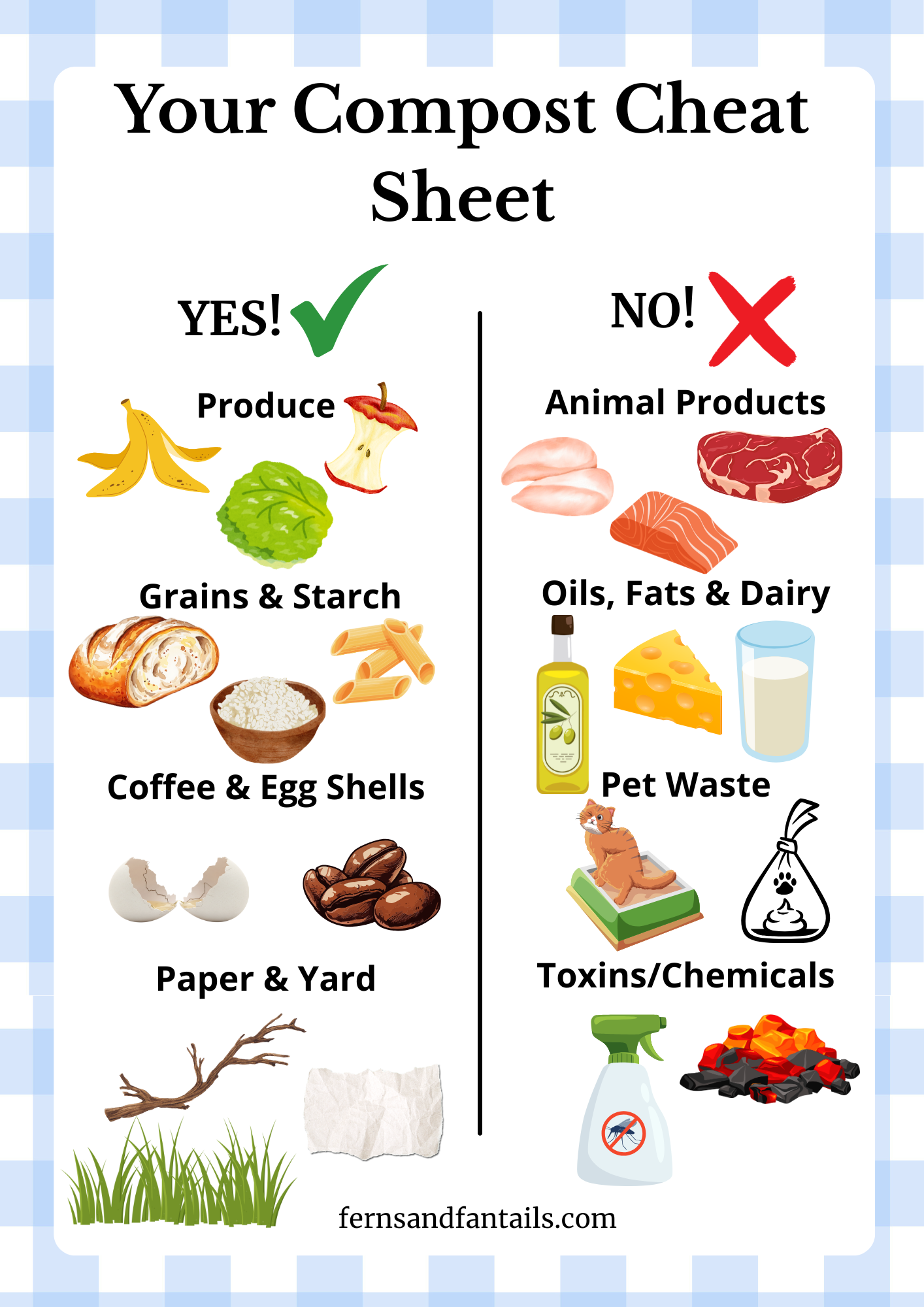 Busy Woman Compost Cheat Sheet