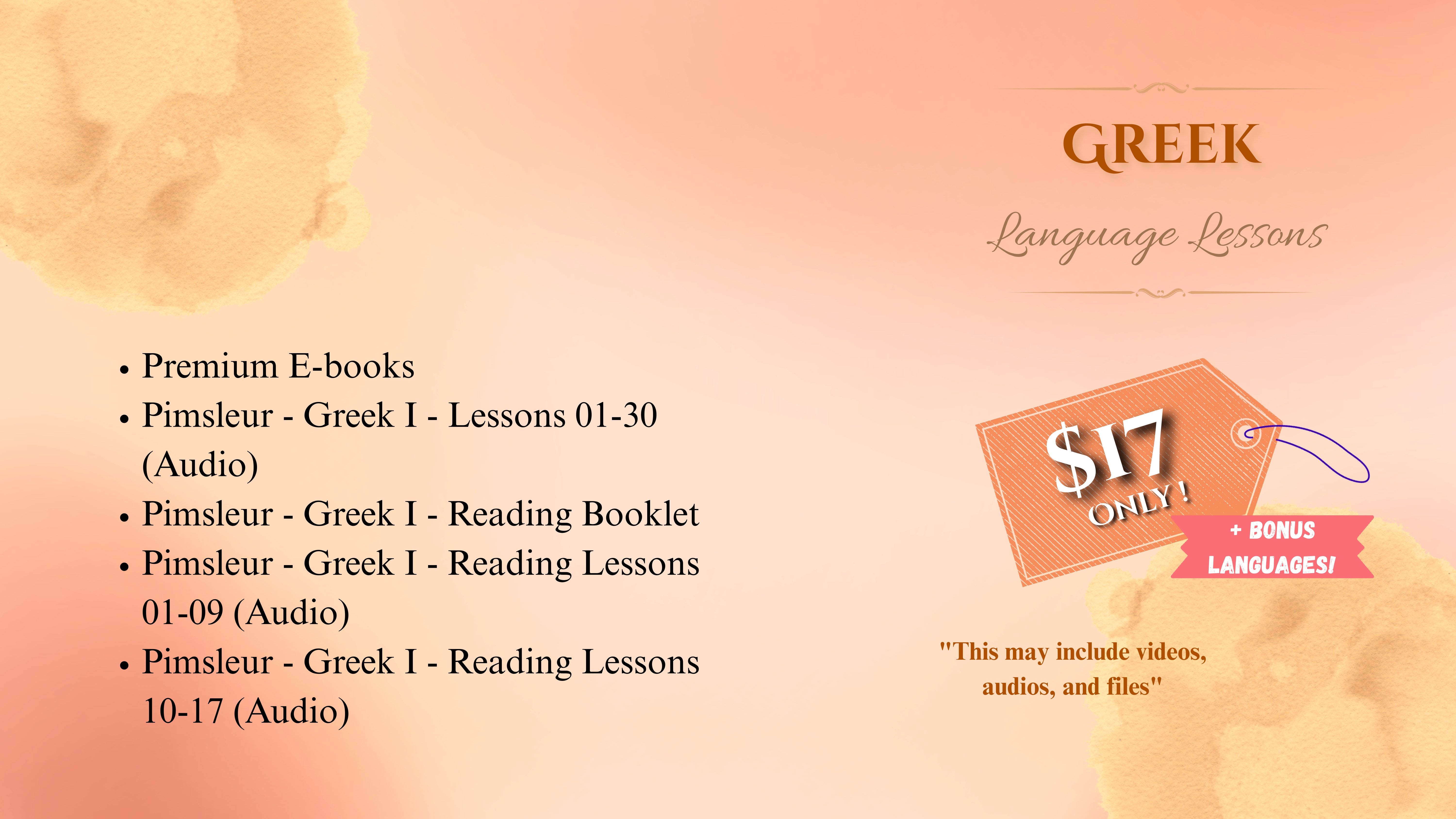 Greek Language Lessons