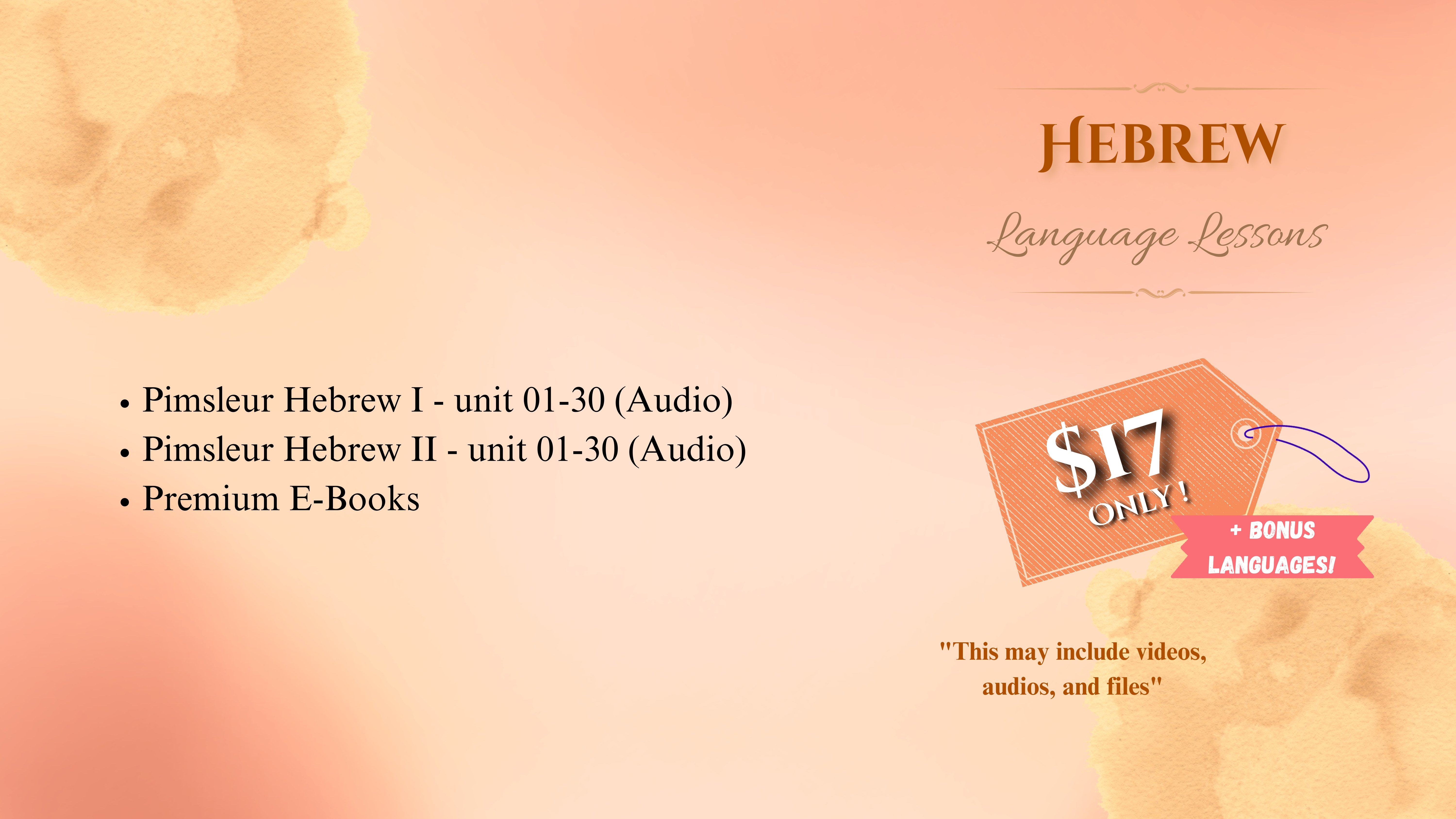 Hebrew Language Lessons!