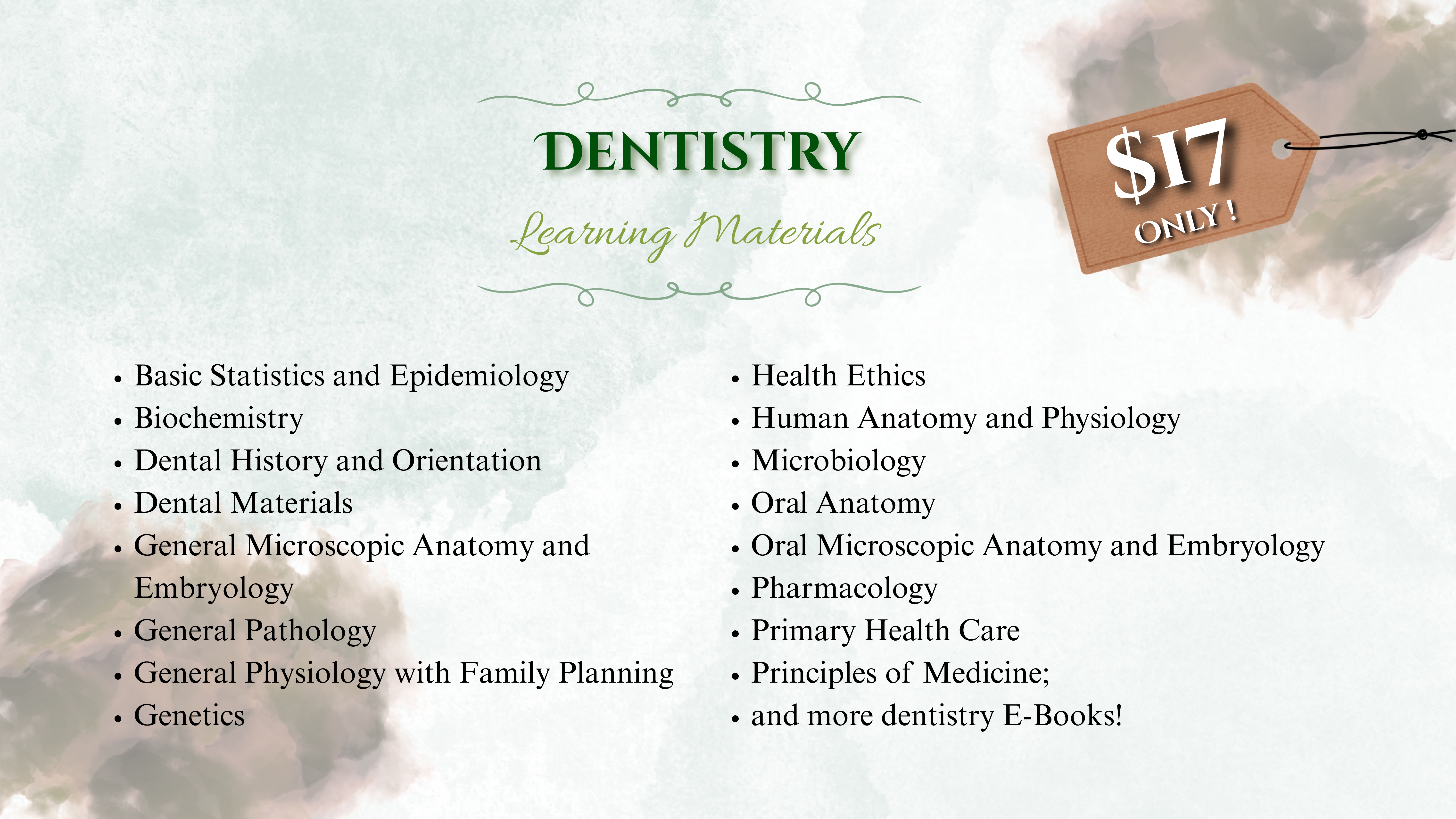 Dentistry Learning Materials