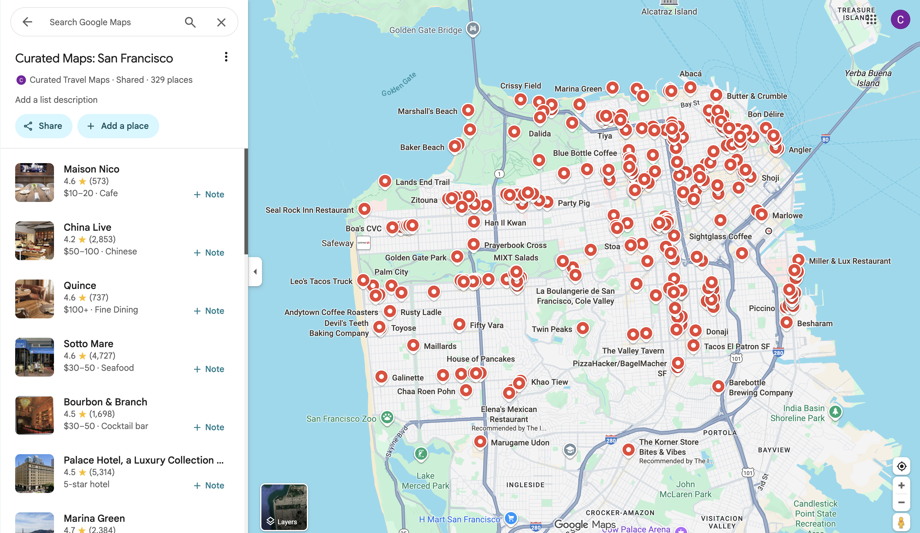 Curated Map of San Francisco