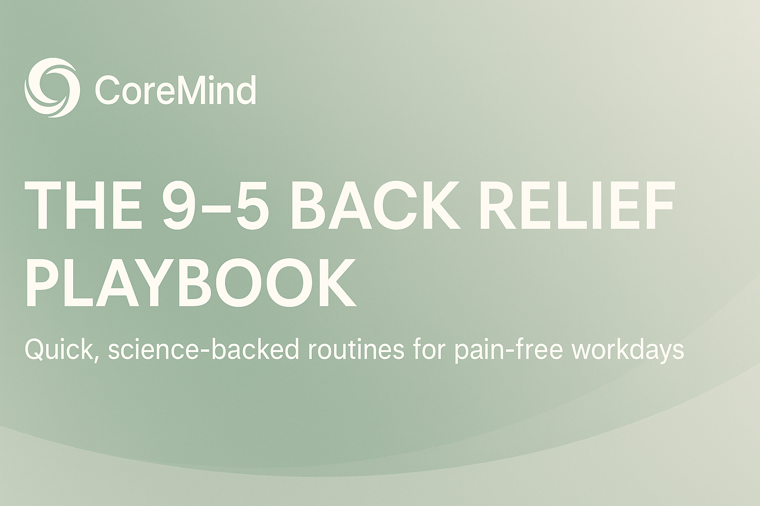 The 9-5 Back Relief Playbook