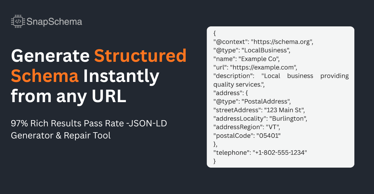 SnapSchema JSON-LD Generator