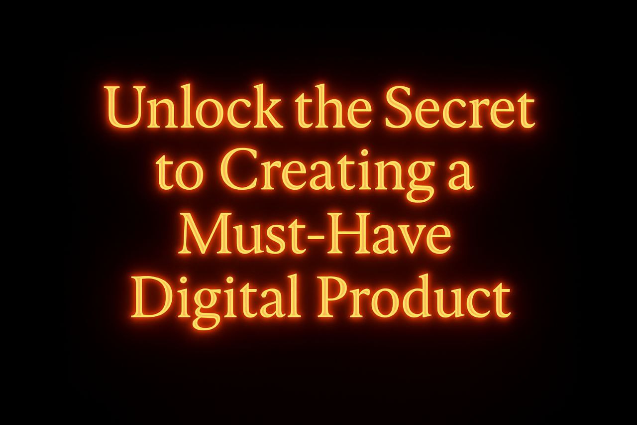 Your First Digital Product