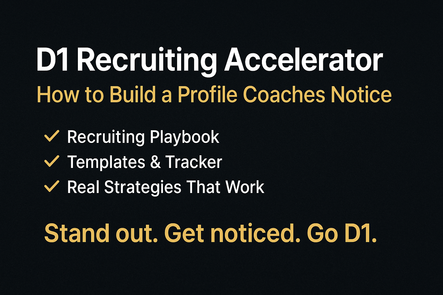 D1 Recruiting Accelerator