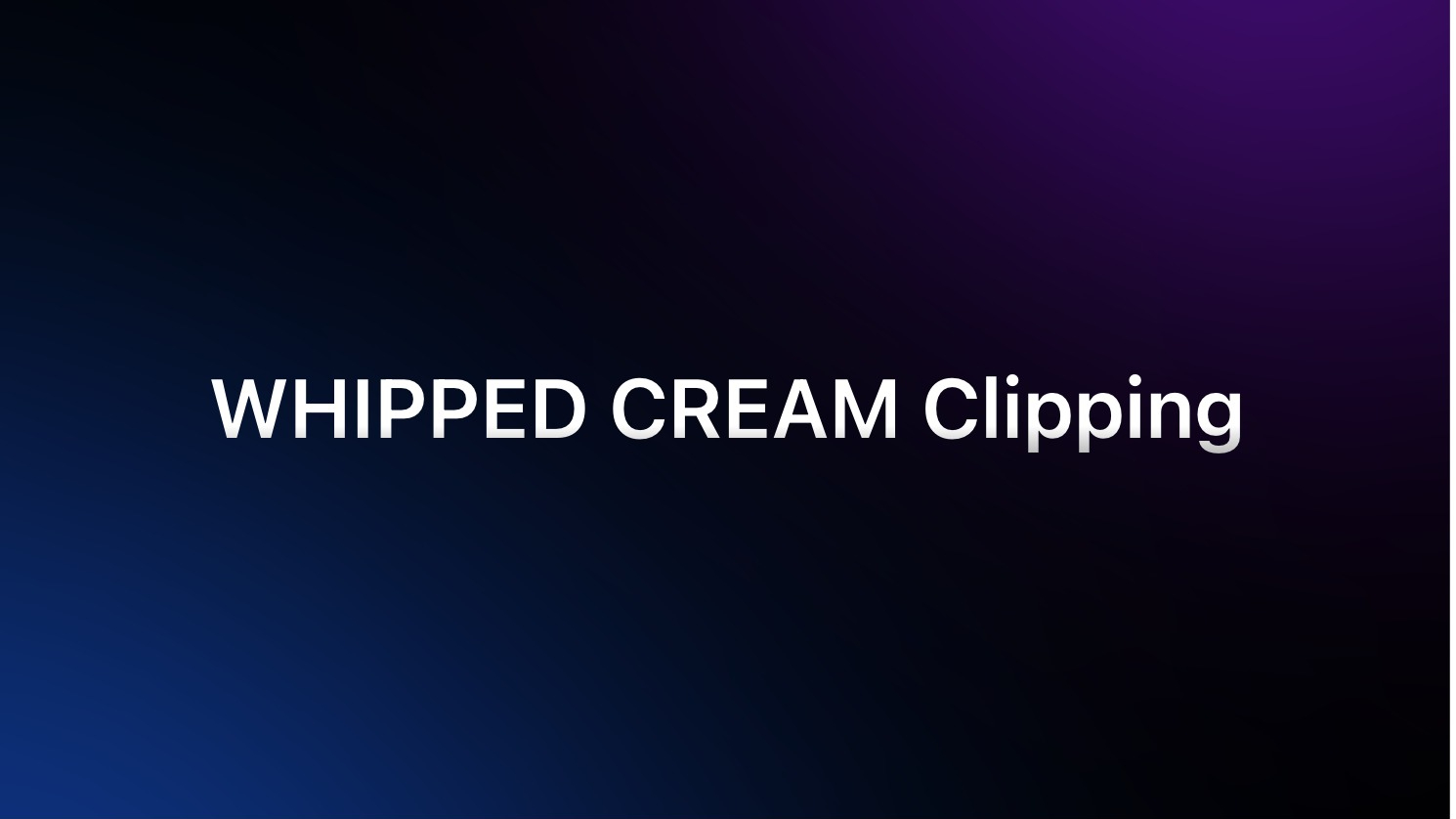 Whipped Cream Clips