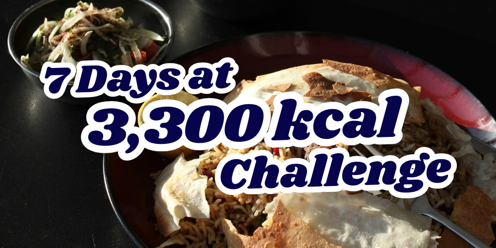 7 Days at 3,300 kcal Challenge