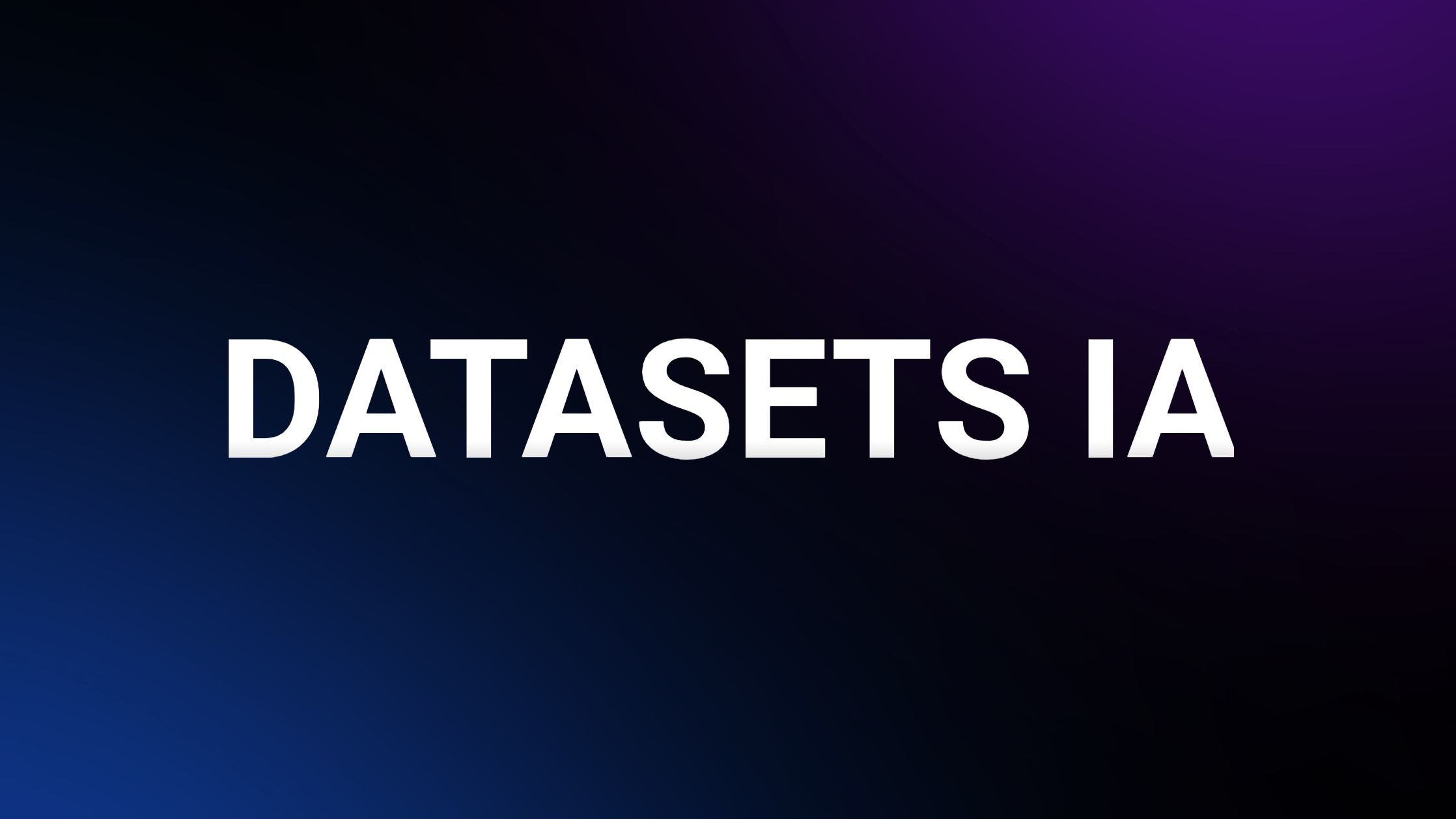 Datasets IA 