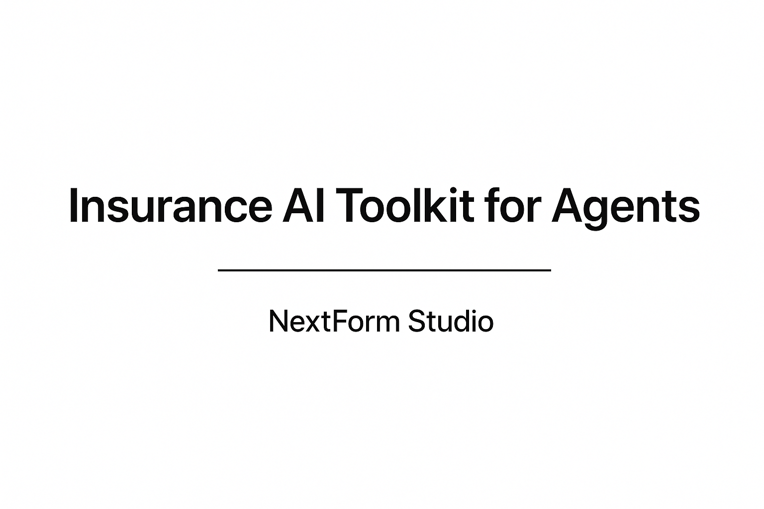 Insurance AI Toolkit