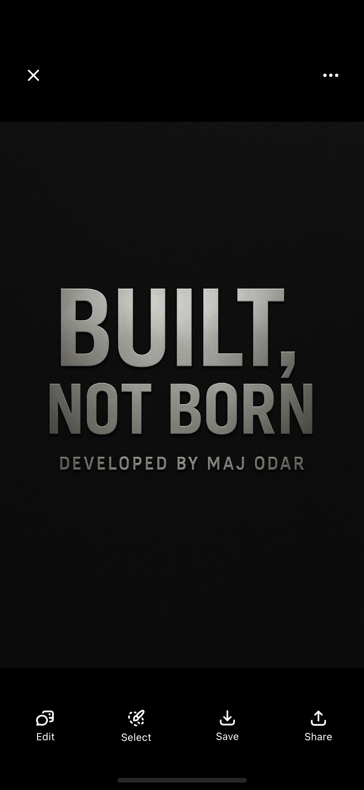 BUILT, NOT B0RN
