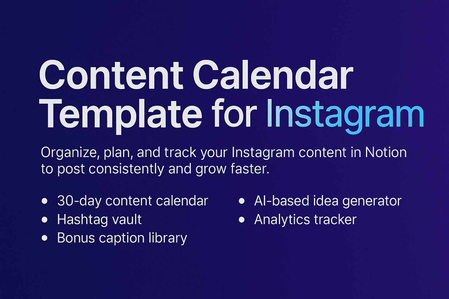 Content Calendar Template 