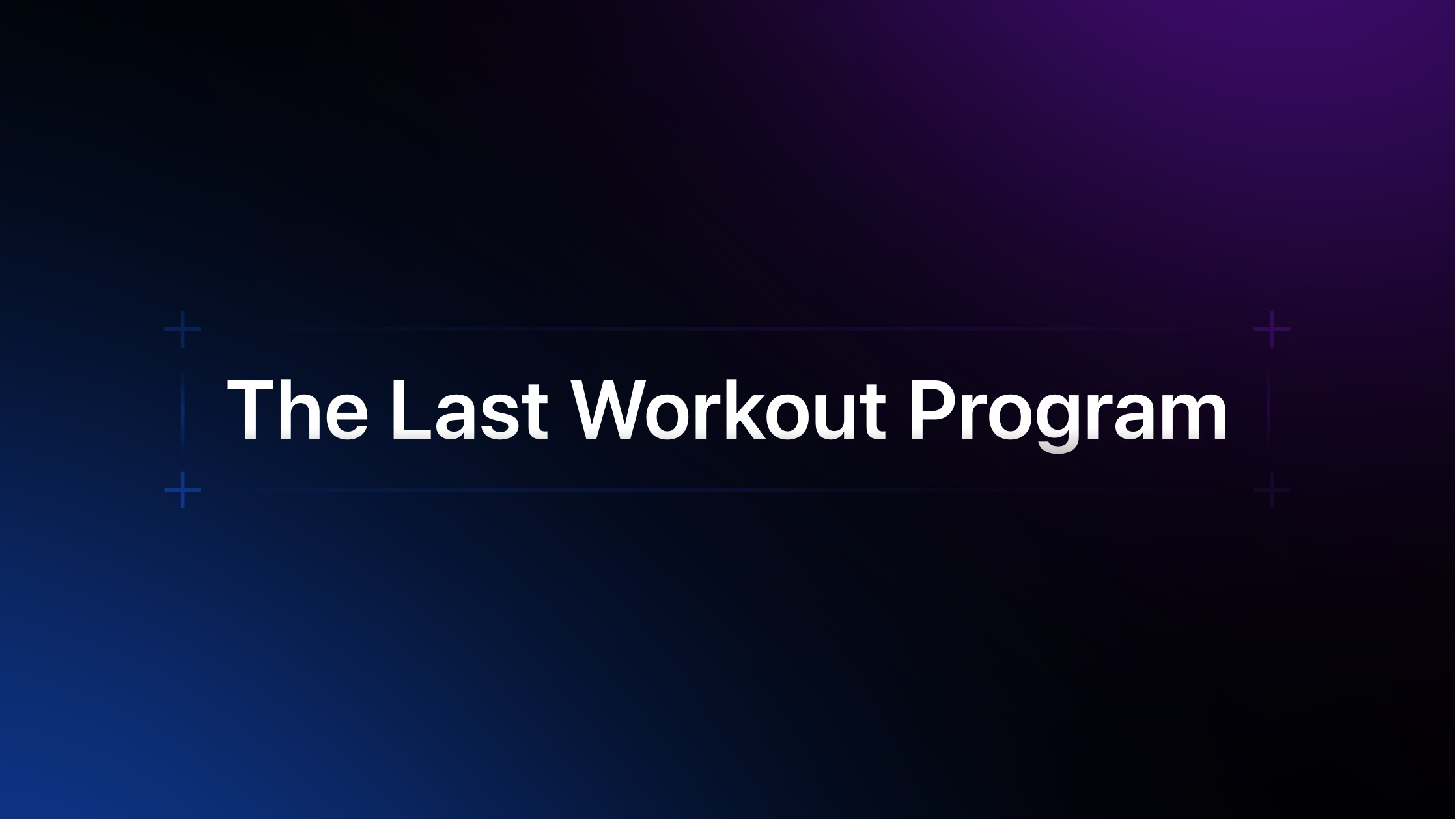 The manual for getting ripped