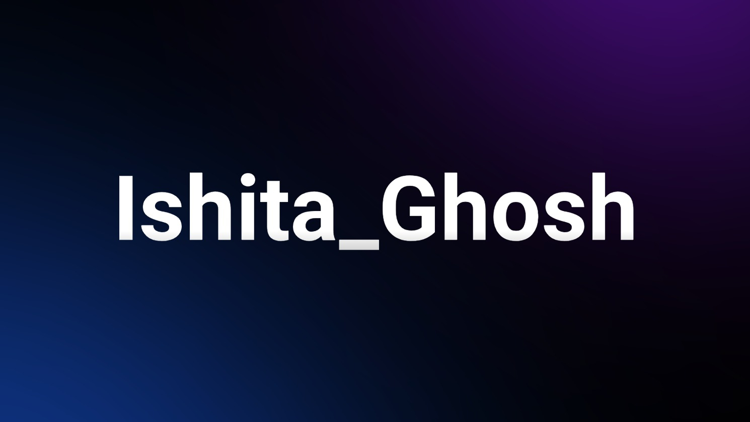 Ishita Ghosh 