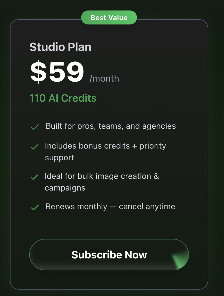 Studio Plan