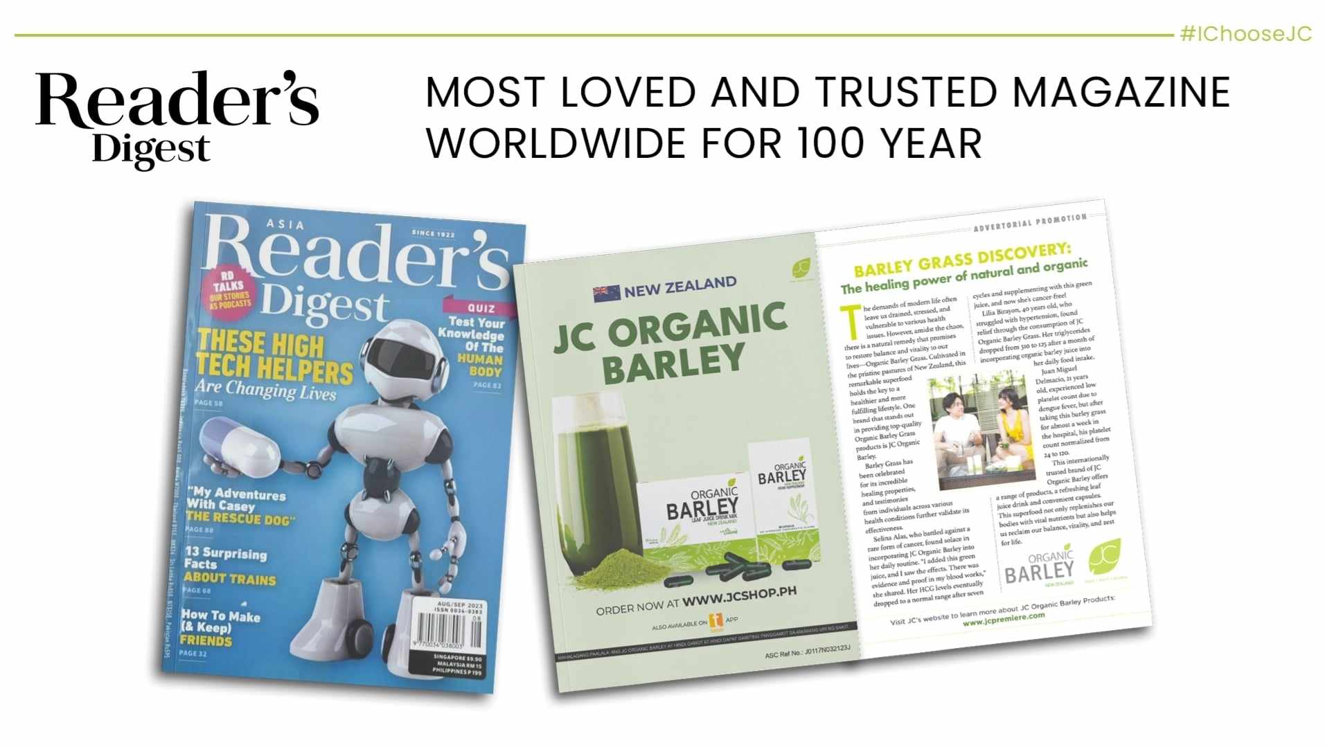 JC ORGANIC BARLEY JUICE 