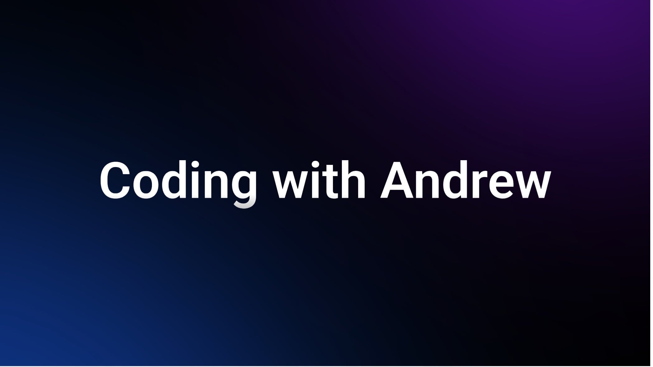 Coding with Andrew 1st