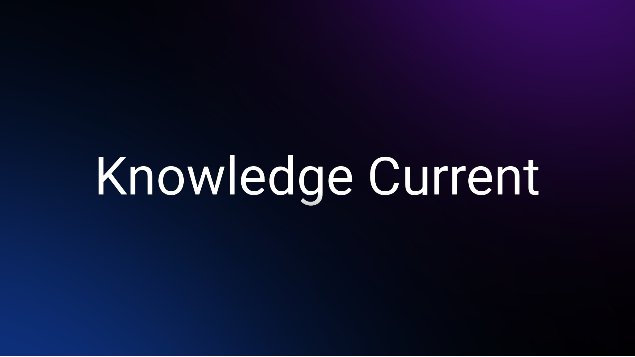 Knowledge Current: EduOps