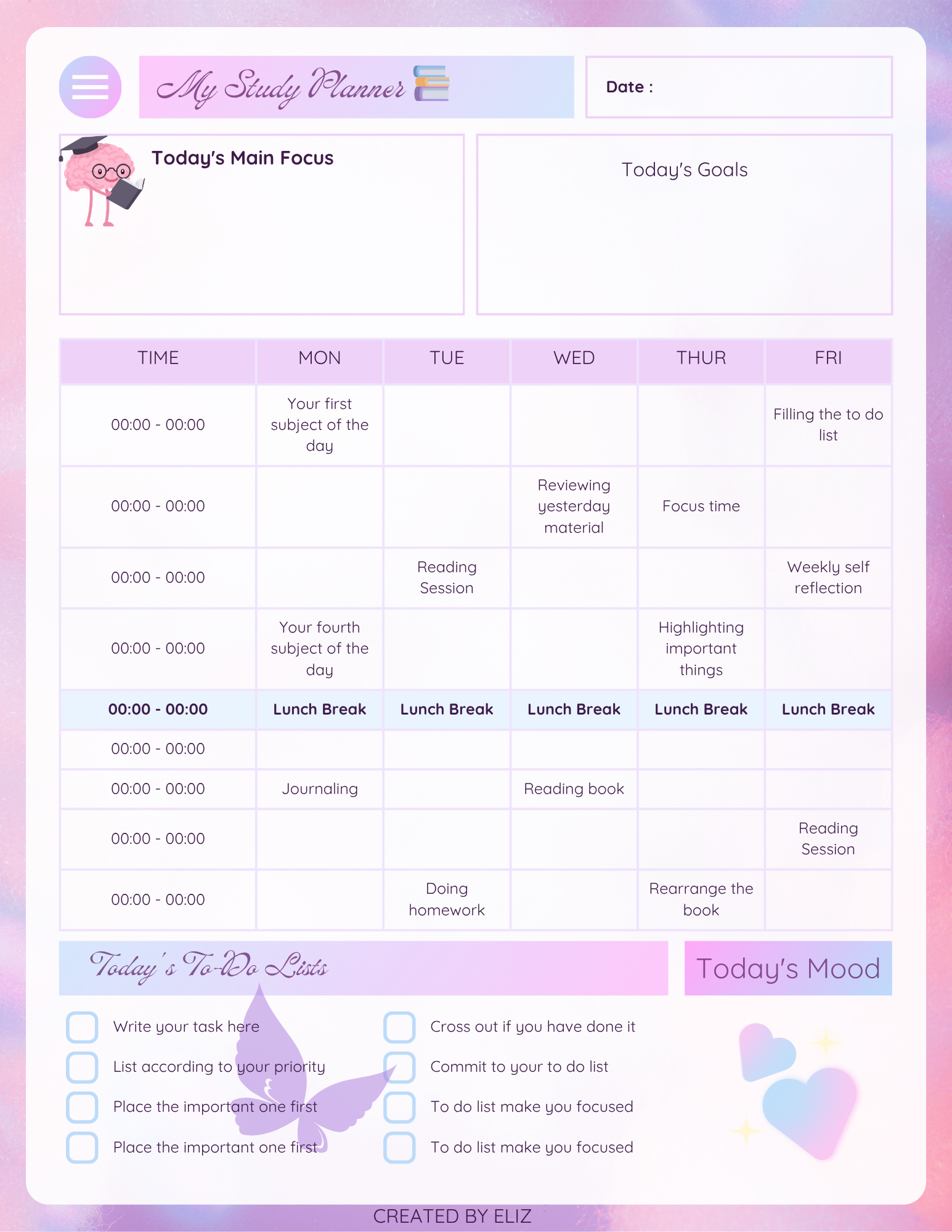 STUDY PLANNER