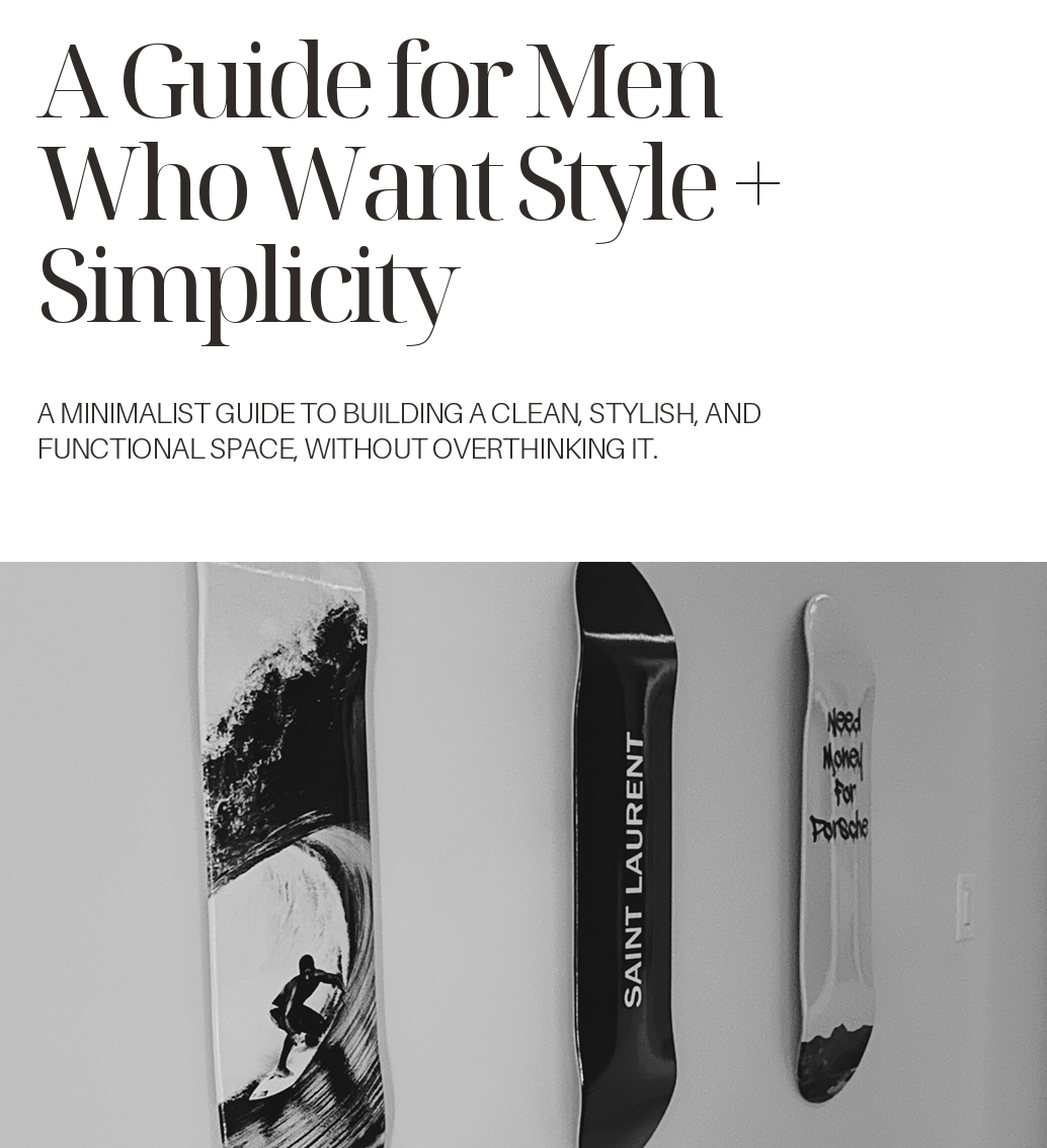 The Men’s Room Setup Guide