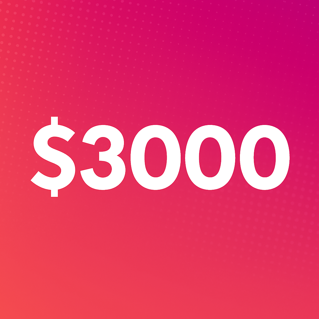 $3000 Per Month Renewal