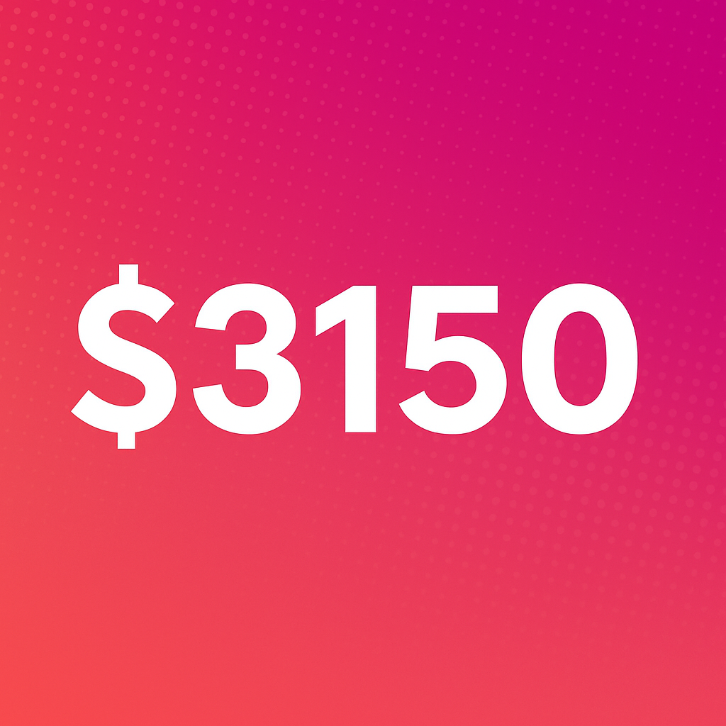 $3105 Per Month Renewal