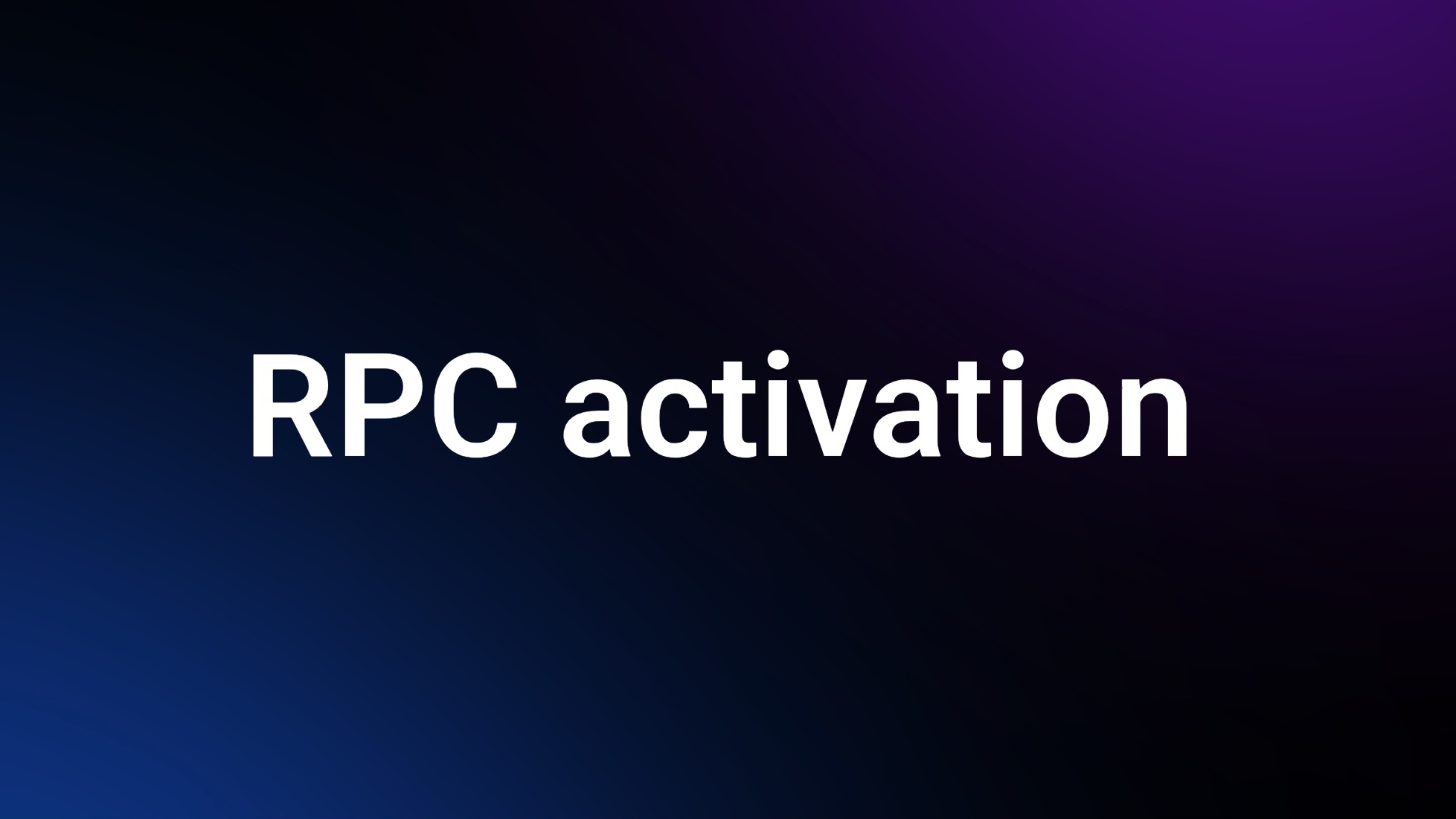 Rpc activation -stake radar