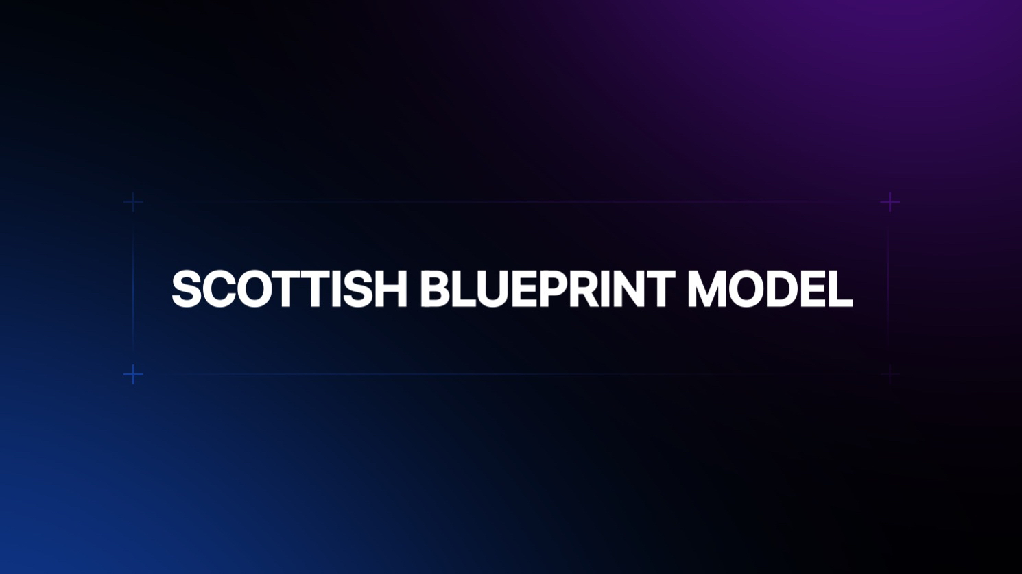 SCOTTISH BLUEPRINT MODEL 