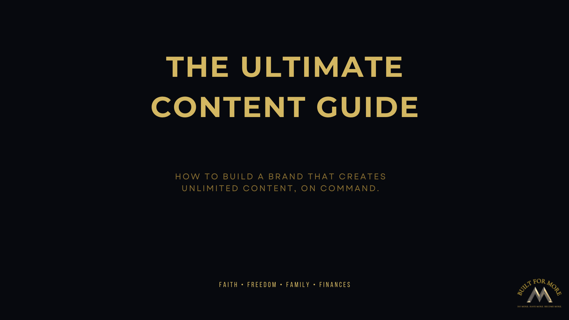 The Ultimate Content System