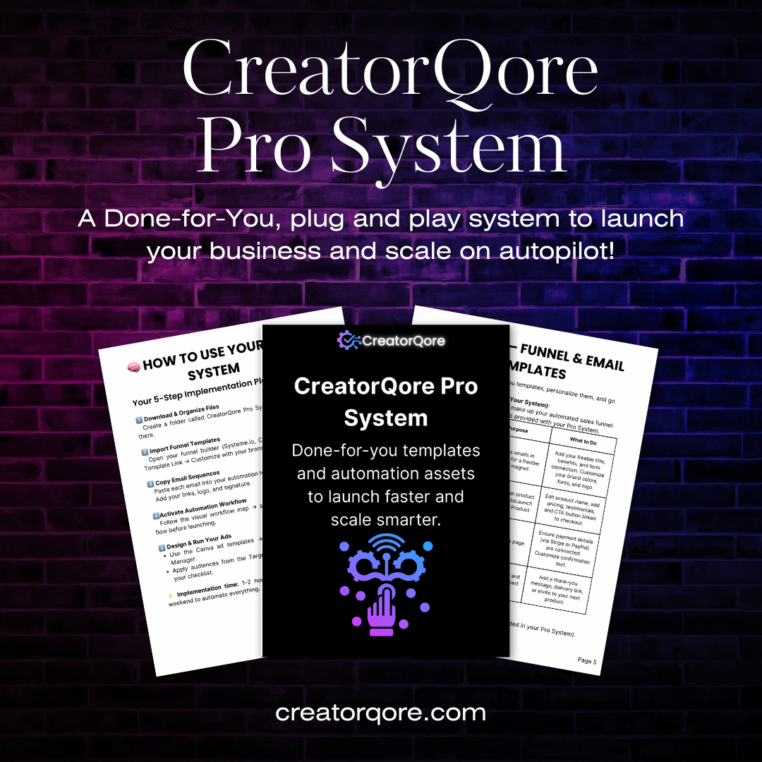 CreatorQore Pro System 