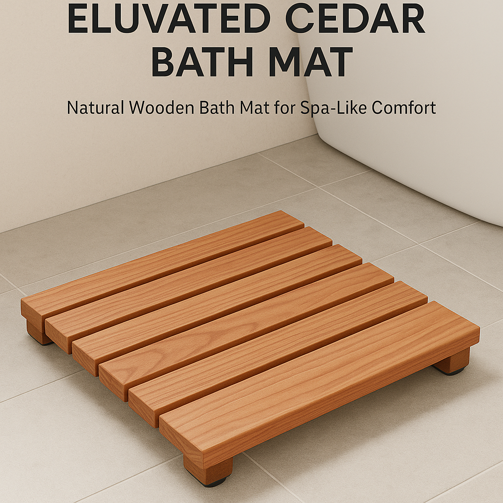 Elevated Cedar Bath Mat
