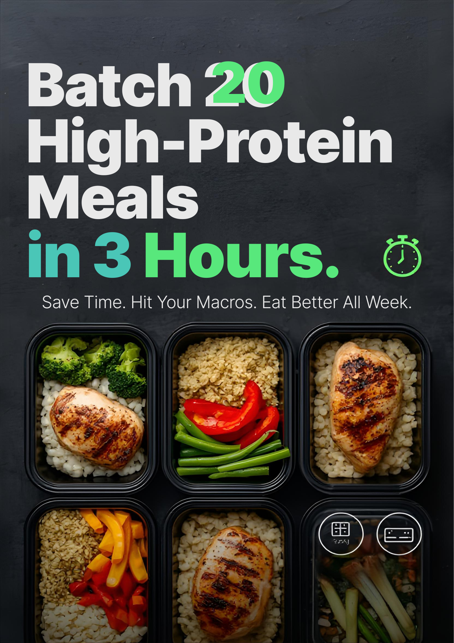 3-Hr Prep: 20 Protein Meals