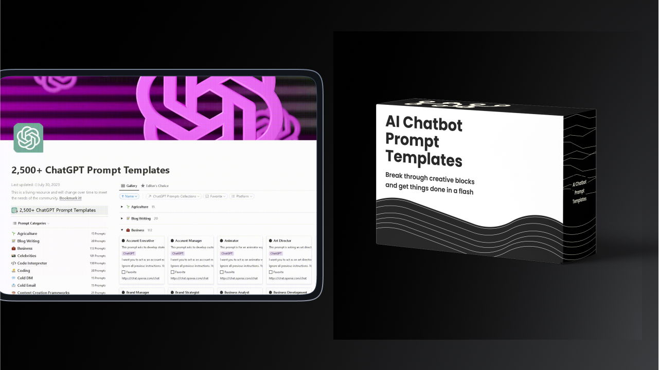 2,500+ AI Prompt Templates