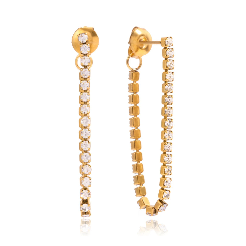 Minimalist Zircon Tassel Earri