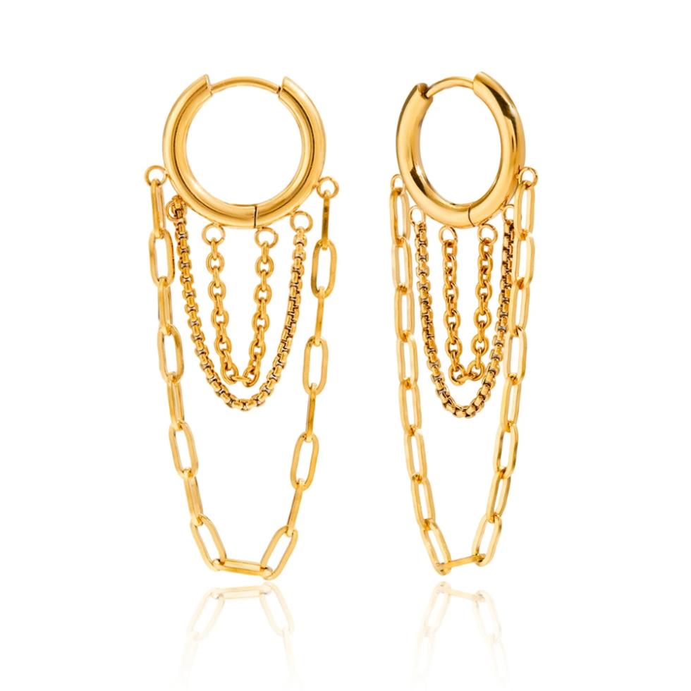Minimalist Chain Tassel Earrin
