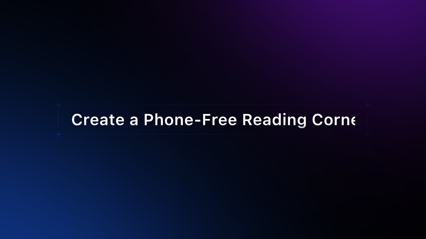 Create a Reading Corner
