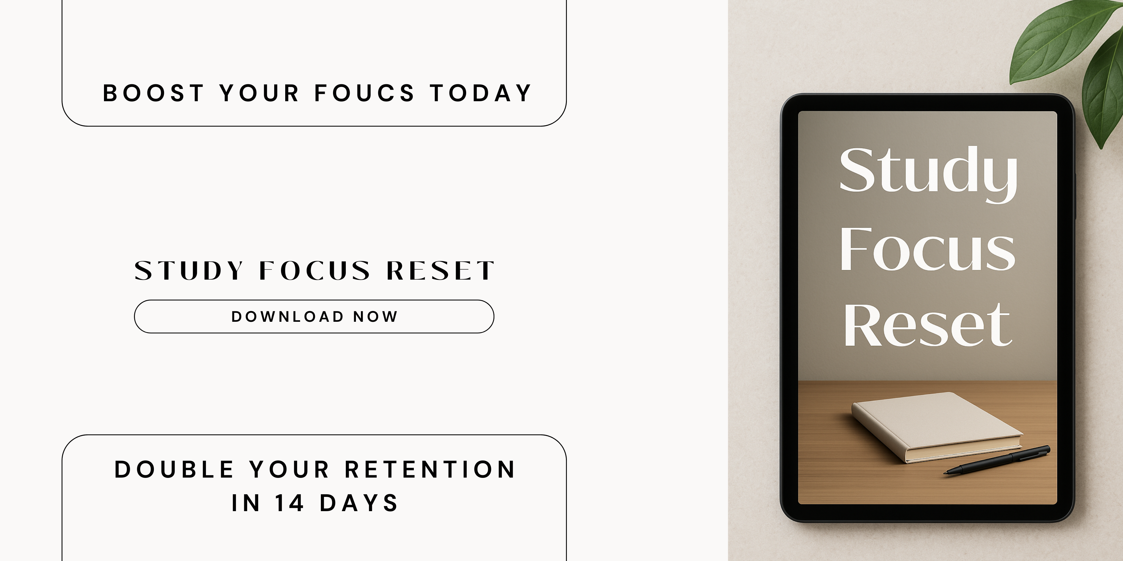 Focus Study Reset (Ebook)